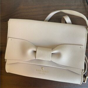 Kate Spade Taupe Bow Crossbody Bag